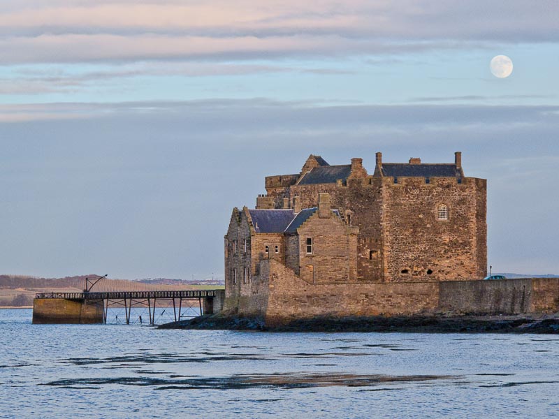 Moonrise over Blackness Castle